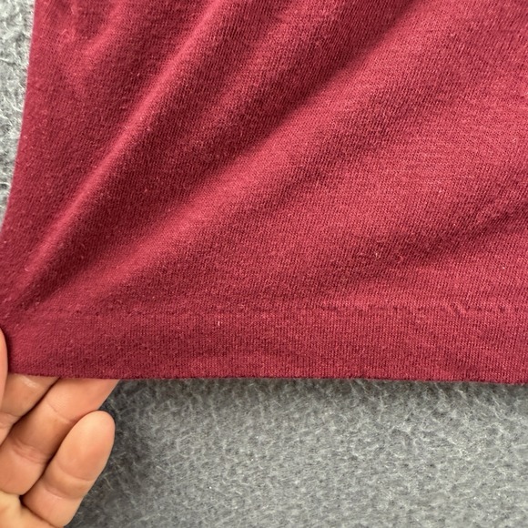 Nike Shirt Men's XL Red Henley Vintage 80s Blue Tag Made In USA Single Stitch - Picture 10 of 13